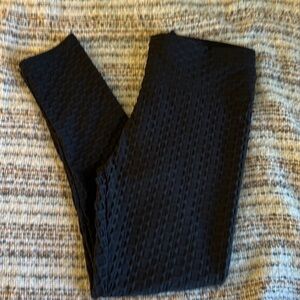 Leggings, Size Large, stretchy, preowned excellent condition, waffle pattern